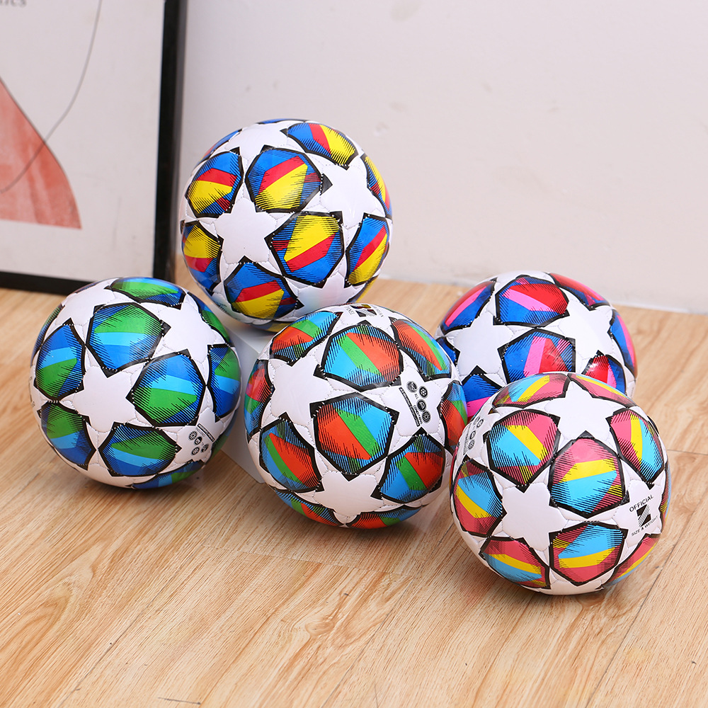 No. 2 Children's Machine-Sewn Football Mini Bouncing Ball Baby Pat Ball Pentagram Kindergarten 15cm Competition Training