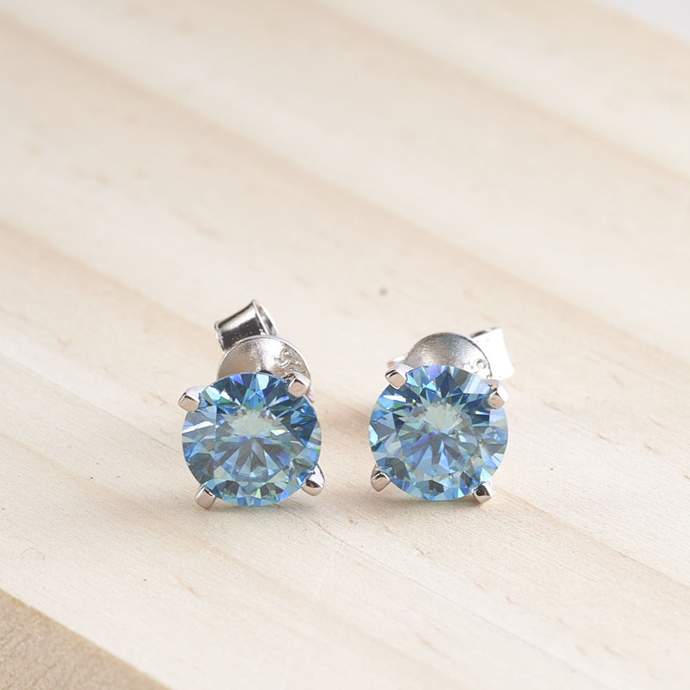 0.5 / 1 quilates de color mosaico pernos de moissanita azul marino pernos de moissanita pueden ser calientes transfronterizos