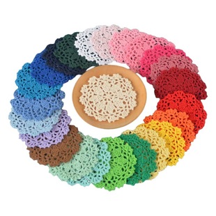 Handmade crochet dish mat chrysanthemum xsy10 color cotton thread 4g Amazon supply LAZADAshapeebay