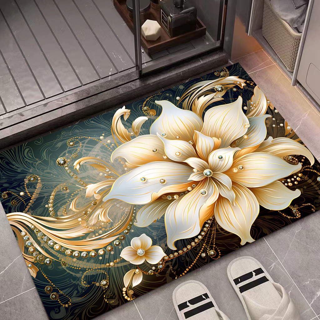 3d Diatomaceous Earth Bath Mat Non-slip Quick-dry Shower Rug_voghion.com