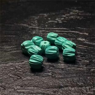 Manufacturer's Original Ore High Porcelain Turquoise Passion Seed Carving Cypress Seed Blue Turquoise Brushed Barrel Beads Loose Beads Red Direct Sale