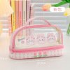 Cartoon capacious pencil case, cute handheld organizer bag for elementary school students, cosmetic bag, wholesale