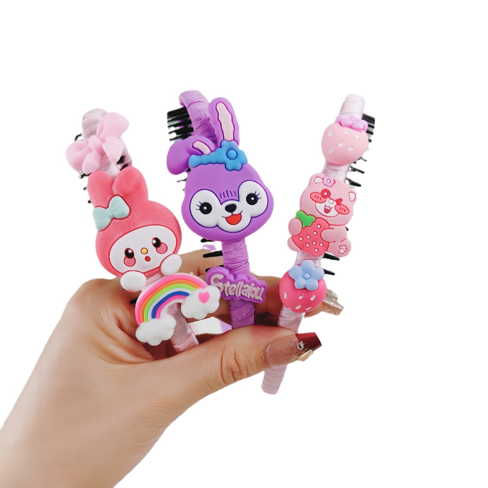 Niños bandas de cabello niñas cortadas acabado de cabello artefacto tarjeta de cabello niñas bandas de cabello dientes antideslizantes no tropezar cabello
