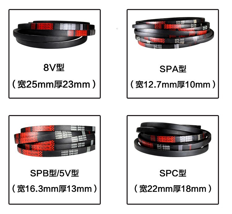 A hard wire triangle belt driving belt type B 1372/1397/1400/1422/1448/1450 belt