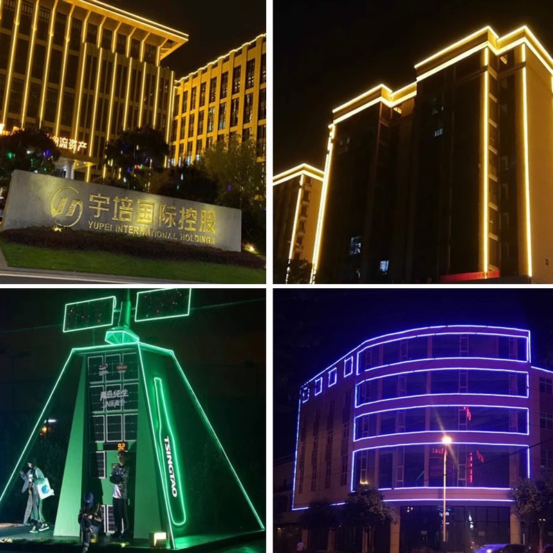 24V neon light strip LED light strip outdoor waterproof flowing water light strip low voltage high brightness silicone light strip