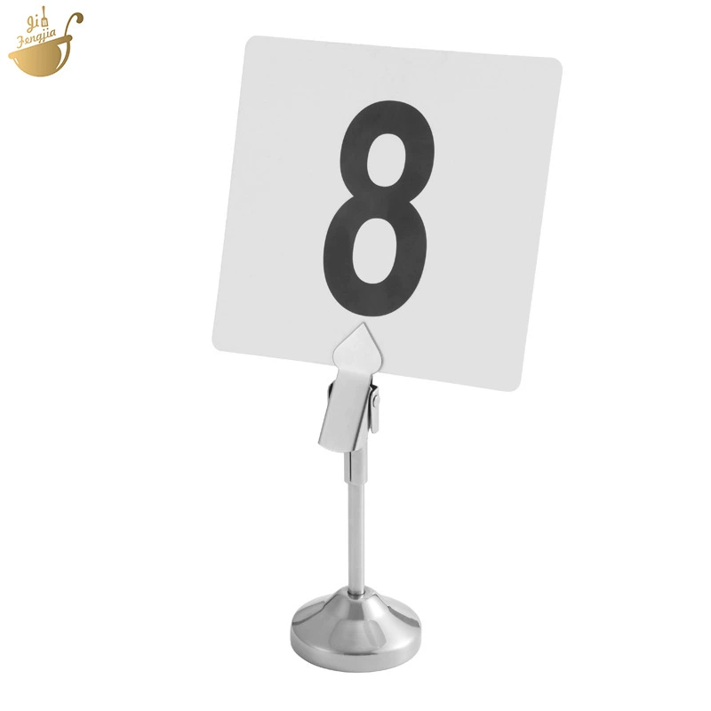 Держатель для меню из нержавеющей стали, подставка для карточек с номерами блюд, меню для свадебного стола, картонная подставка для меню