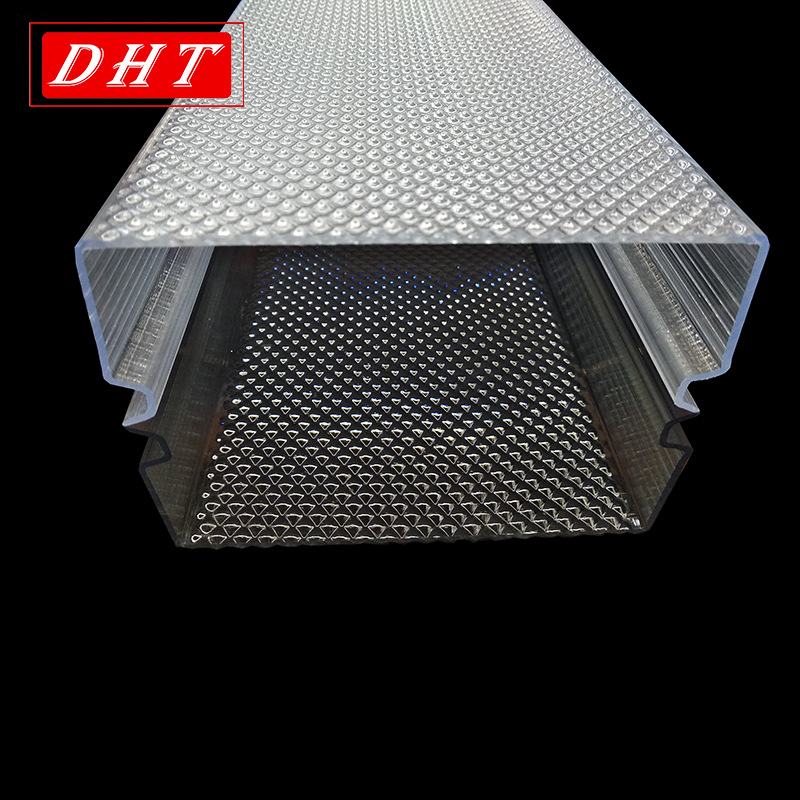 PMMA挤出压花棱晶灯罩 透明塑料灯罩挤出棱形亚克力罩子