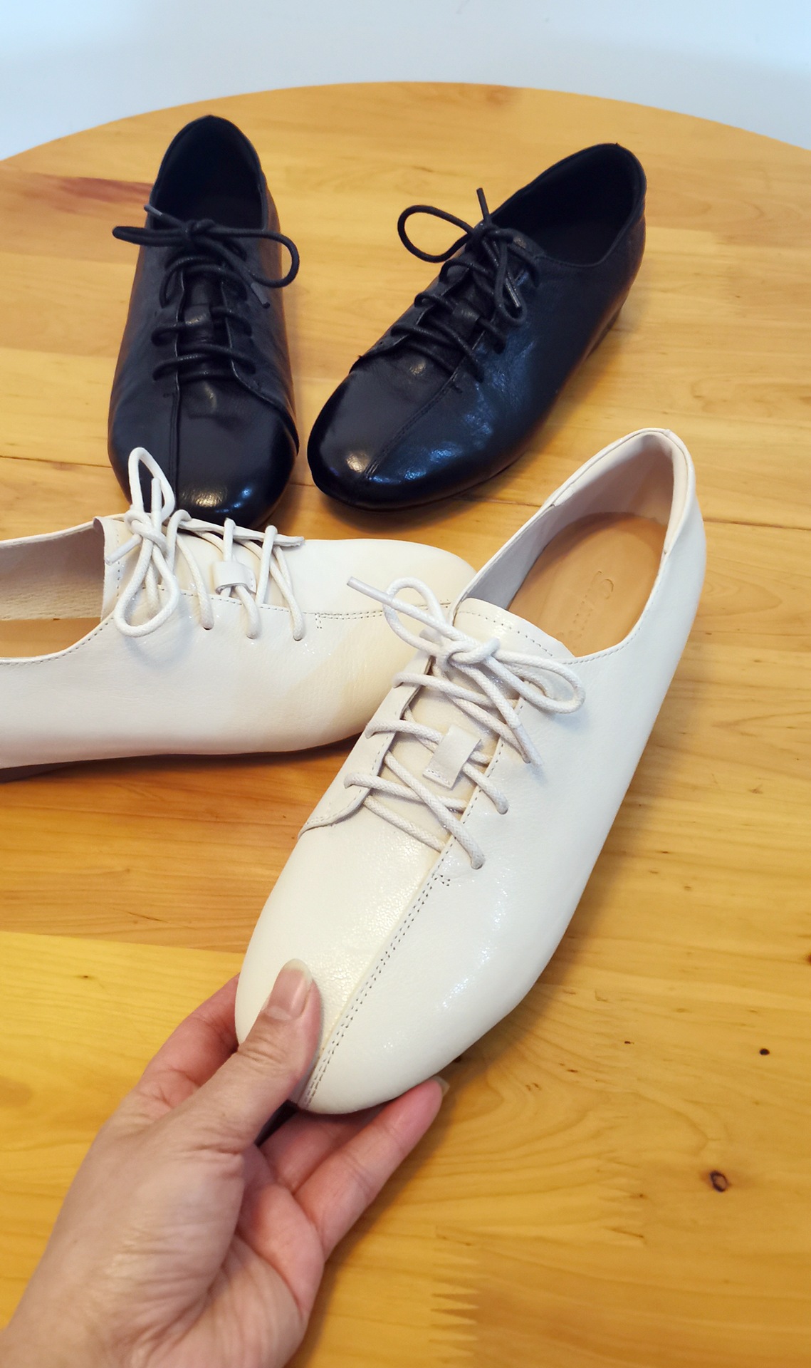 Giày lười nữ da cừu buộc dây mũi vuông phong cách loafer — đen chi tiết 4