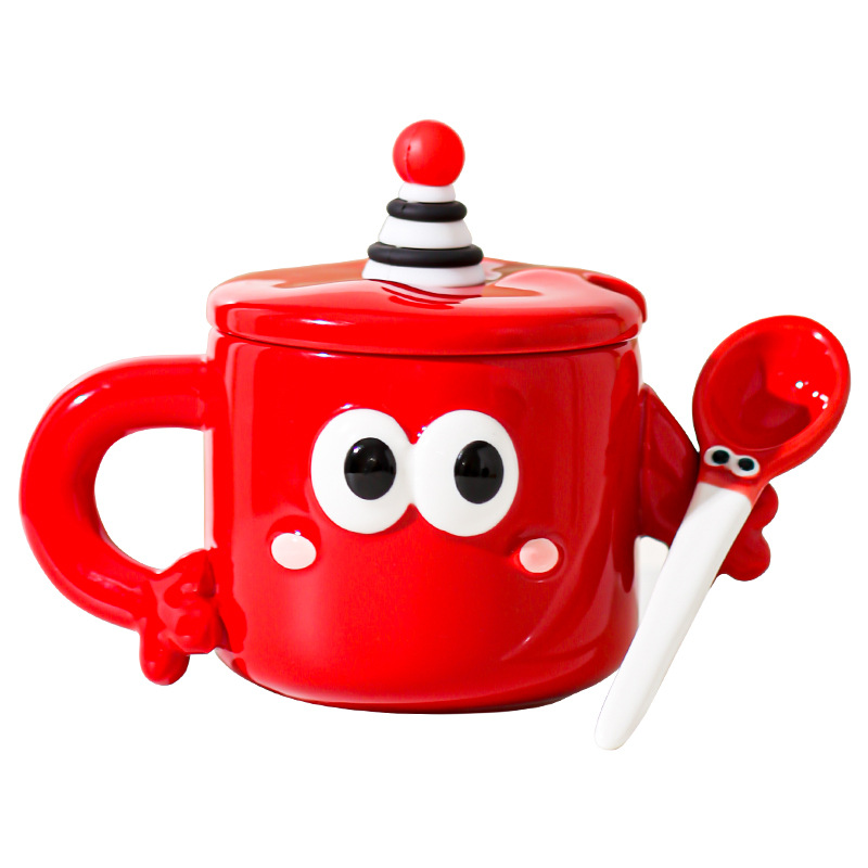 Copas de mano copas de cerámica de pareja caja de regalo extraña taza de marca con cubierta pequeña taza de agua doméstica taza de regalo de boda