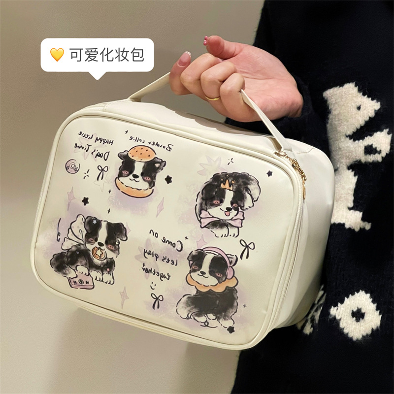 Bolsa de cosméticos, bolsa de almacenamiento de partición, bolsa de almacenamiento de nicho para mujer, bolsa de baño portátil portátil de gran capacidad impermeable portátil de viaje