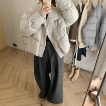 白色短款纱服女2025新款冬季纱衣纱袄爆款潮保暖外套韩系加厚初冬