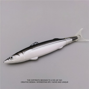 Salted Fish Pen Touch Fish Ballpoint Pen Creative Funny Cute 0.5 Black Gel Pen for Classmates Office Stationery