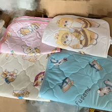 外贸日单Mofusand鲨鱼猫草莓猫凉感枕巾单人枕垫夏季凉爽绗缝床品