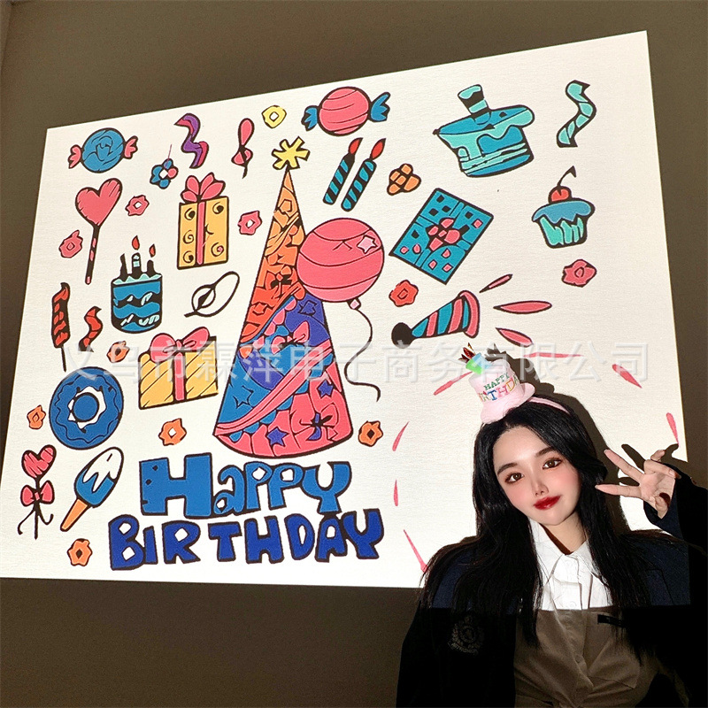 Feliz cumpleaños proyector lámpara de proyección Corea del Sur ins estilo Pequeño Libro Rojo neto rojo foto proyección confesión accesorios creativos