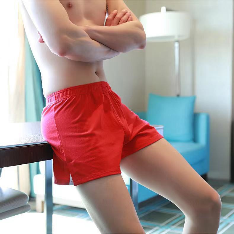 Pantalones de algodón 100% de algodón para hombres pantalones deportivos de alta calidad de cuatro esquinas cortos de ángulo plano al por mayor pantalones