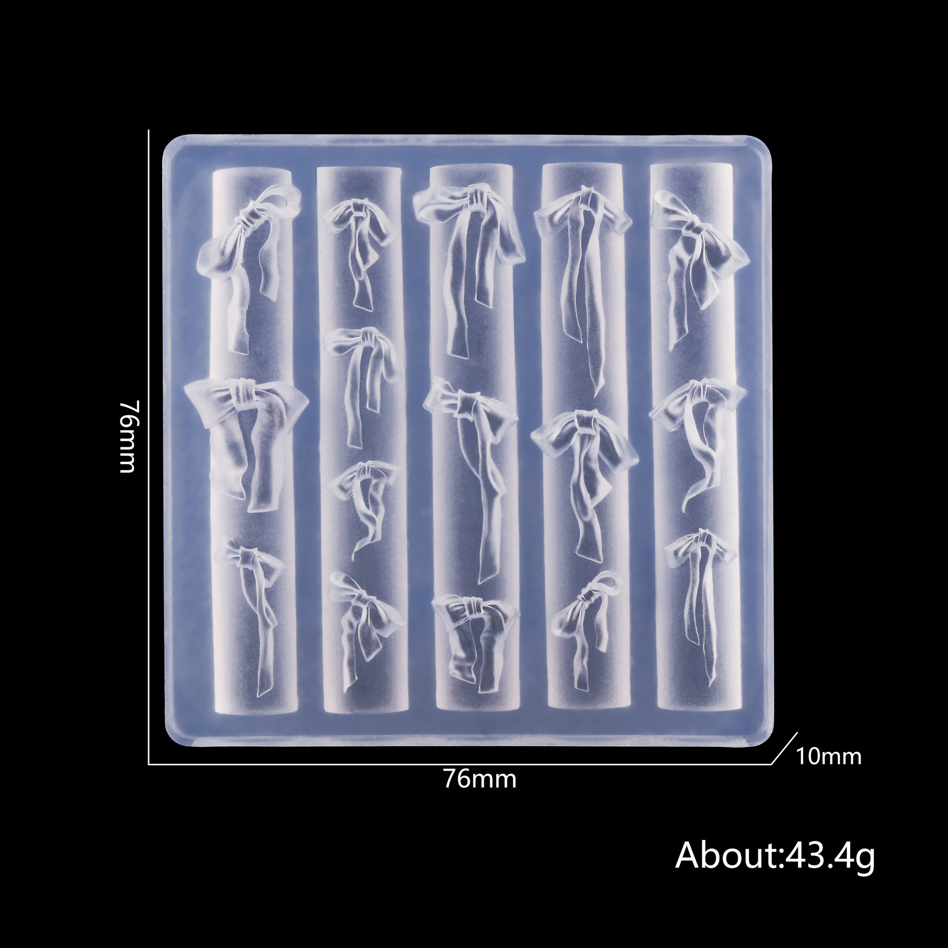 Nail Art 3D Molde de silicona suave Herramientas de tallado Bowknot Nail Art Relieve Joyería de epoxi Nail Art Molde de silicona