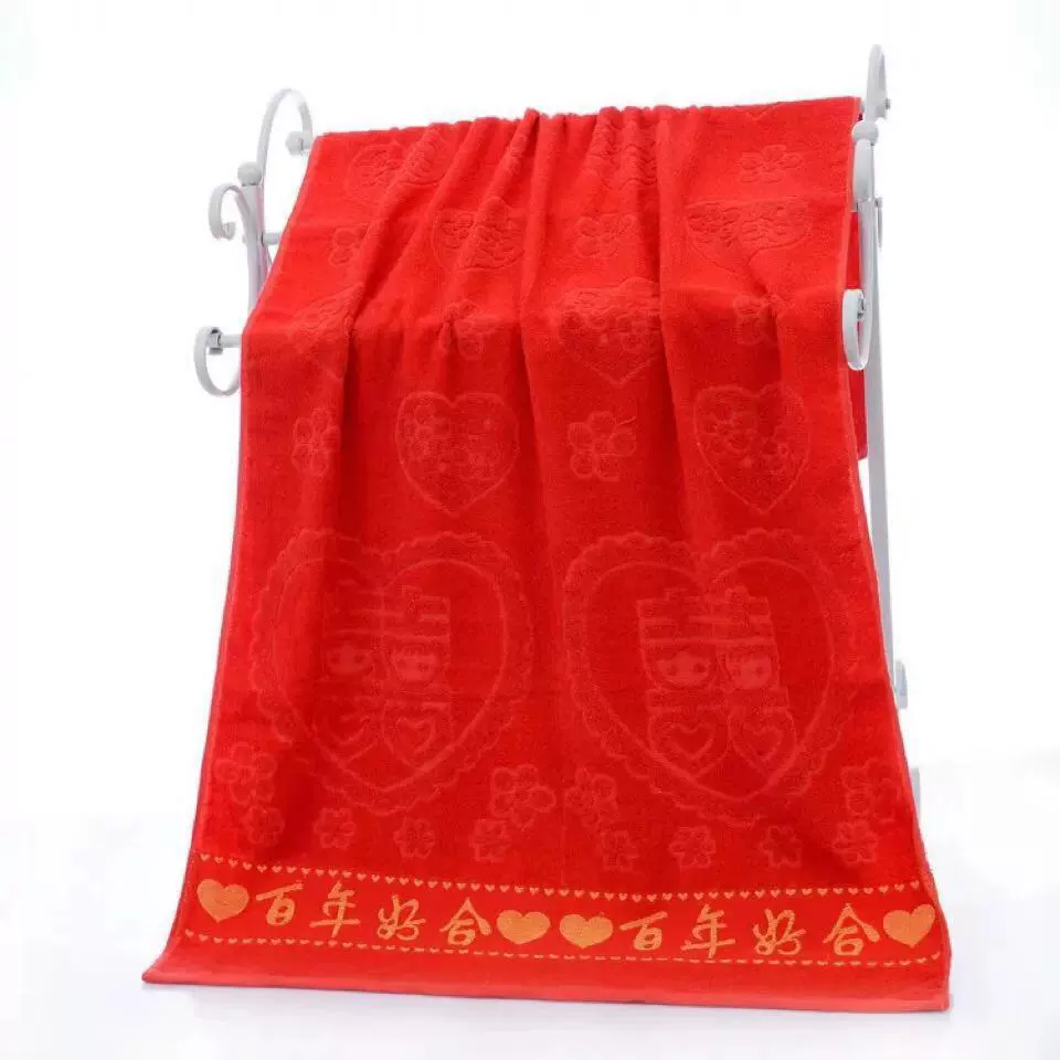 Счастливое слово свадебные принадлежности полотенце банное полотенце Большое красное Вековое доброе полотенце от сердца к сердцу праздничное возвращенное полотенце