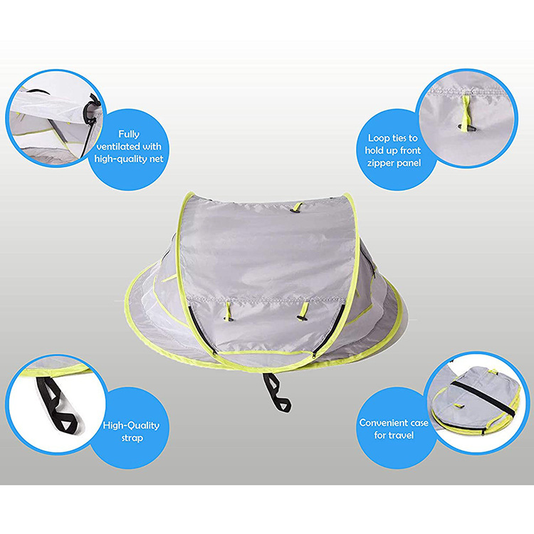 Children's outdoor tent foldable anti-mosquito installation-free picnic camping quick open seaside sun protection sunshade beach tent