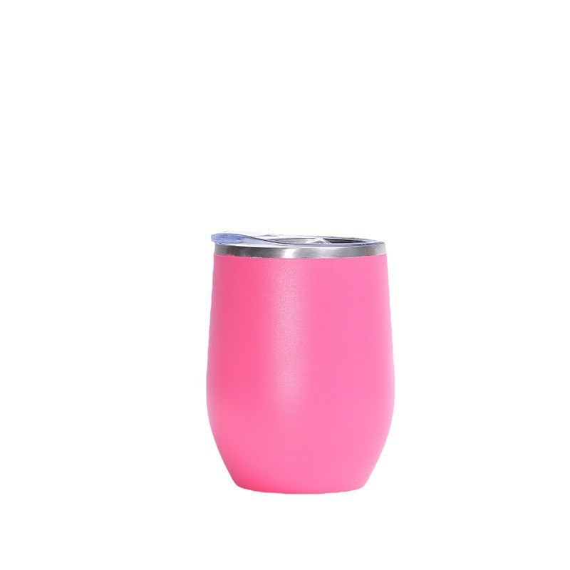 Transfronterizo 12oz de acero inoxidable huevo taza de vino tinto vacío doble taza de aislamiento térmico aislamiento frío taza de aislamiento en forma de U al por mayor