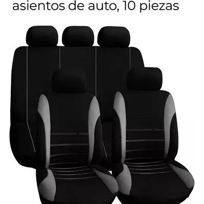 クロスボーダー テムー アマゾン メキシコ ブラック ウエストラインタイプ 汎用 5人乗り車用 布製シートカバー 縫い目付き|undefined