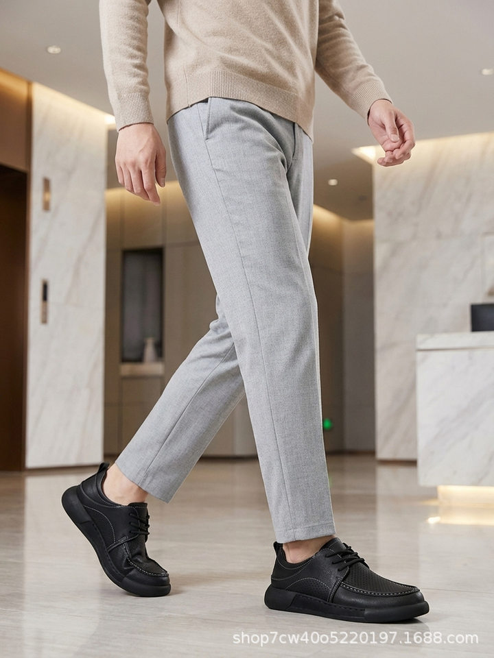 Giày lười nam buộc dây da thật đế mềm mặt mềm thoáng khí kiểu mới mùa hè — Màu nâu sành điệu, Nâu khoét rỗng sành điệu, Thời trang đen khoét rỗng, Đen thời trang chi tiết 18