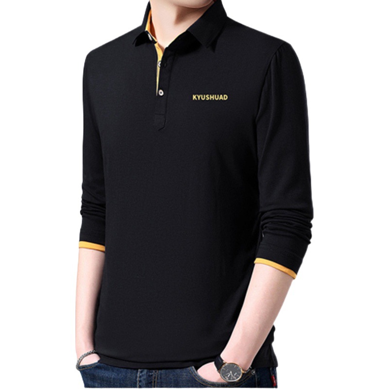 Camiseta de manga larga para hombre camisa de verano para hombre impresa camiseta de hombre Polo de manga larga Generación de cabello para hombre