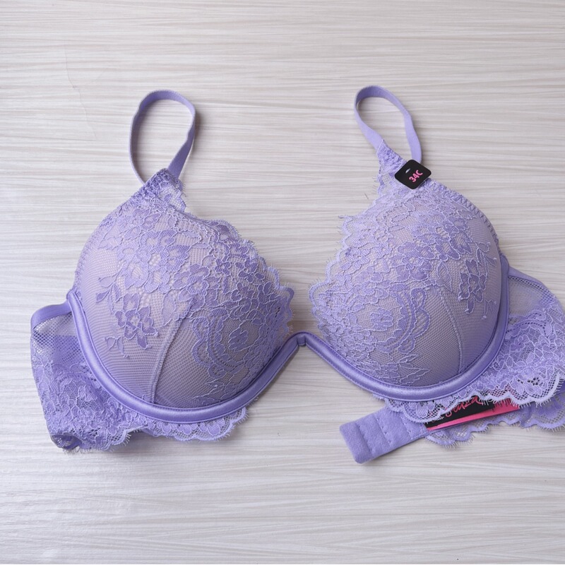 la new thin Cup sexy lace bright color plus size underwear bra wholesale with steel ring lace underwear