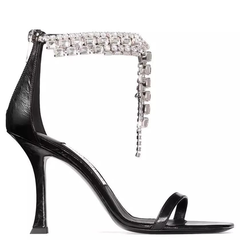 Sexy sandals with a strap, genuine leather