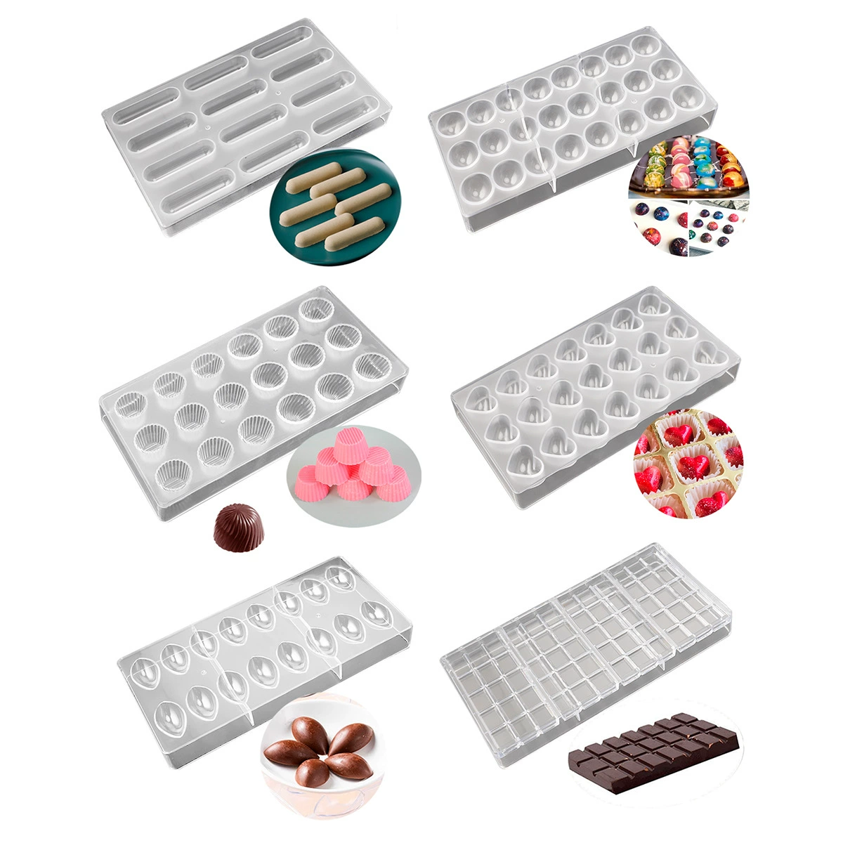 Creative chocolate mold series transparent plastic baking tools DIY candy mold chocolate shovel cross-border hot sale