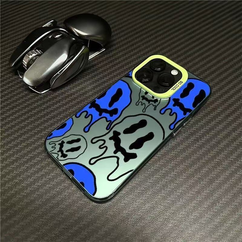 Color Silver Shell-Green-Demon Smiley SDF345