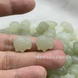 青海料和田玉十二生肖吊坠羊年新品立体精雕男士女款玉石挂坠项链