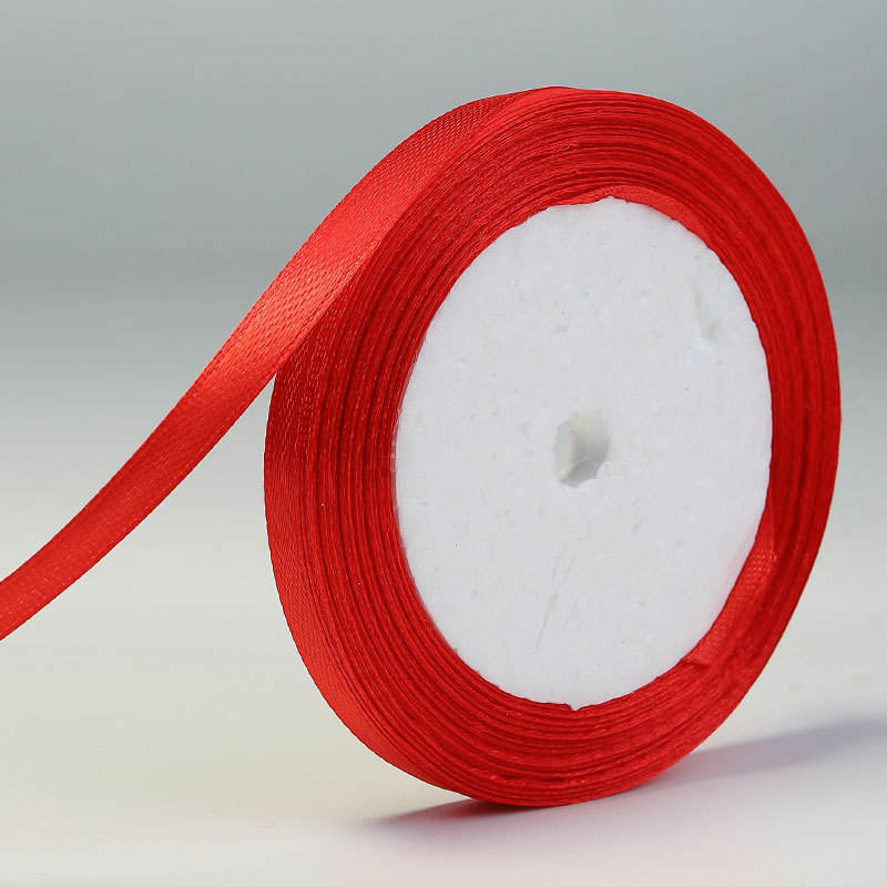 Fábrica al por mayor cinta de poliéster rojo festivo vacaciones decoración de la boda cinta de regalo caja de dulces cinta de embalaje