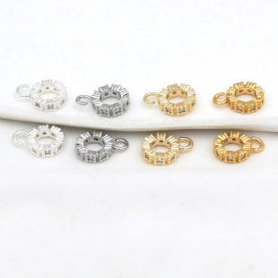 14K��������ɫ�����ʯ�Ȧ ΢��ʯ��Ƭdiy����ˮ���Ʒ���C44