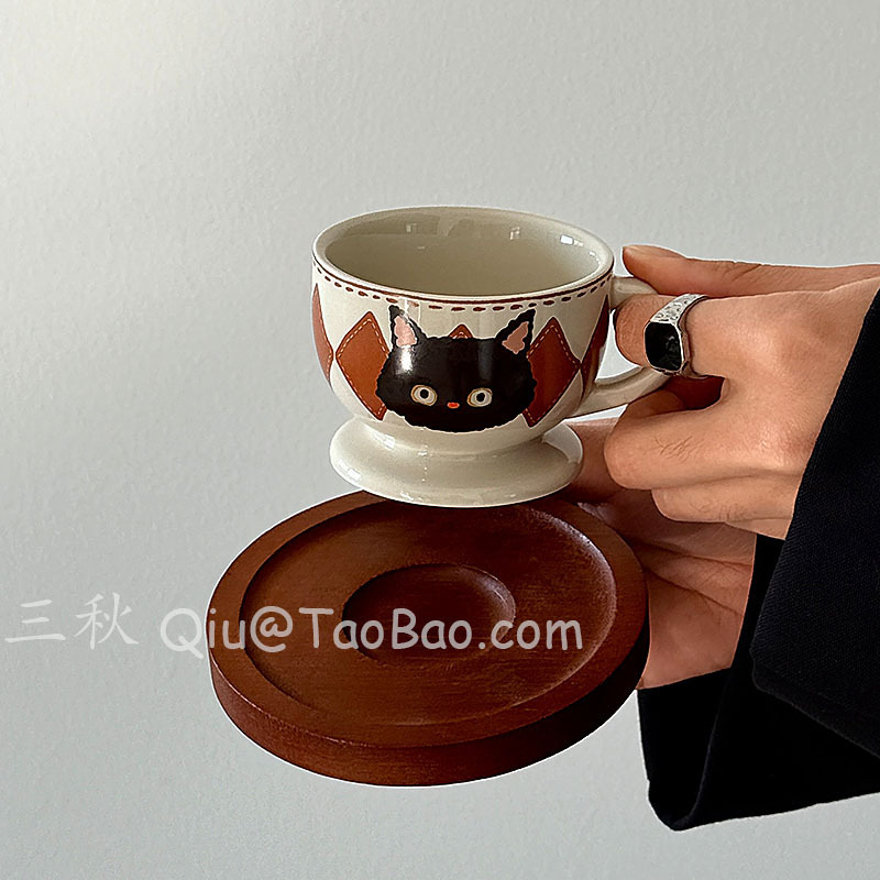 Sanq エスプレッソラテコーヒーカップとソーサーニッチクリエイティブドイツゴブレットティーカップミニセラミックカップギフト|undefined