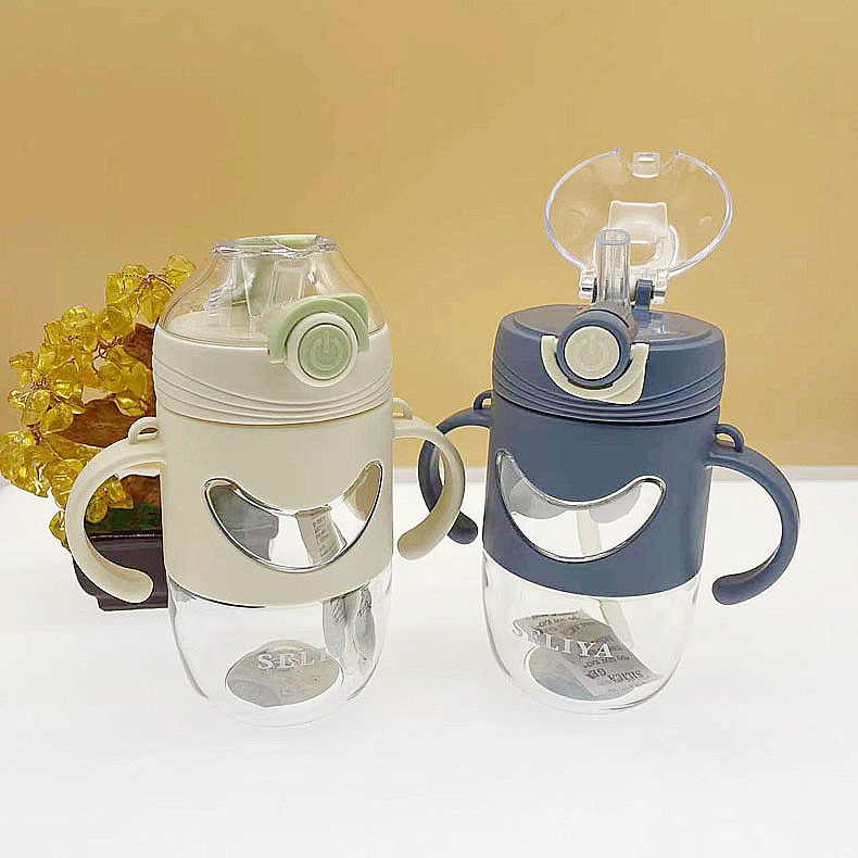 Seliya 2678 niños de paja taza de plástico para beber taza Correa deportes hervidor portátil kindergarten taza de agua