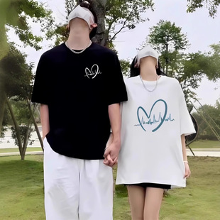 Summer Pure Cotton Short-Sleeved T-Shirt Couple Wear Lazy Style Loose Niche Design Tops for Men and Women Student Trendy Class Uniforms