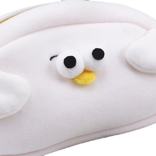 Gran capacidad leche Fu ins estilo Gaviota lápiz caso divertido nicho lápiz caja de arena talla felpa papelería bolsa estudiante caja de almacenamiento