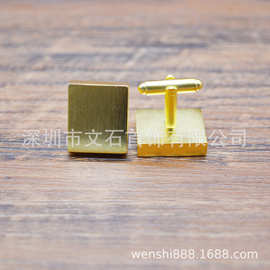 定制设计加工银镀金袖扣  方形圆形光面银袖扣  925银袖扣定制