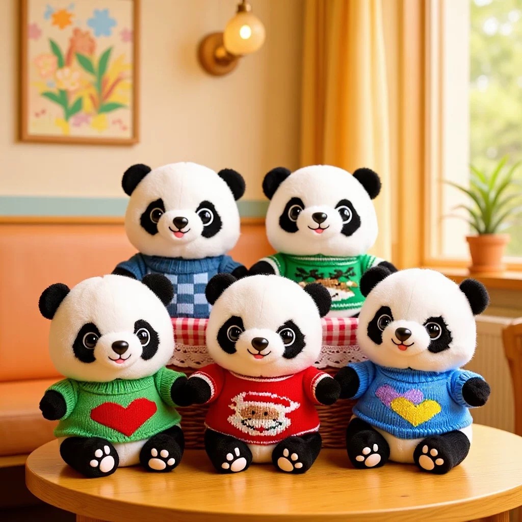 Panda lindo muñeca niño muñeca de regalo tesoro nacional panda gigante imitación panda gigante juguetes de peluche