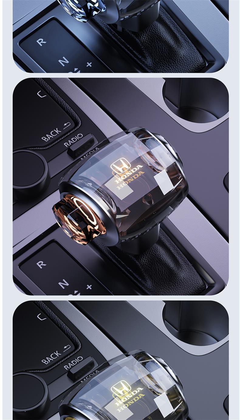Suitable for Honda Accord Luminous Crystal Gear Shift Knob, Haoying Fit, Lingpai, Crv, Civic Modified Crystal Gear Lever