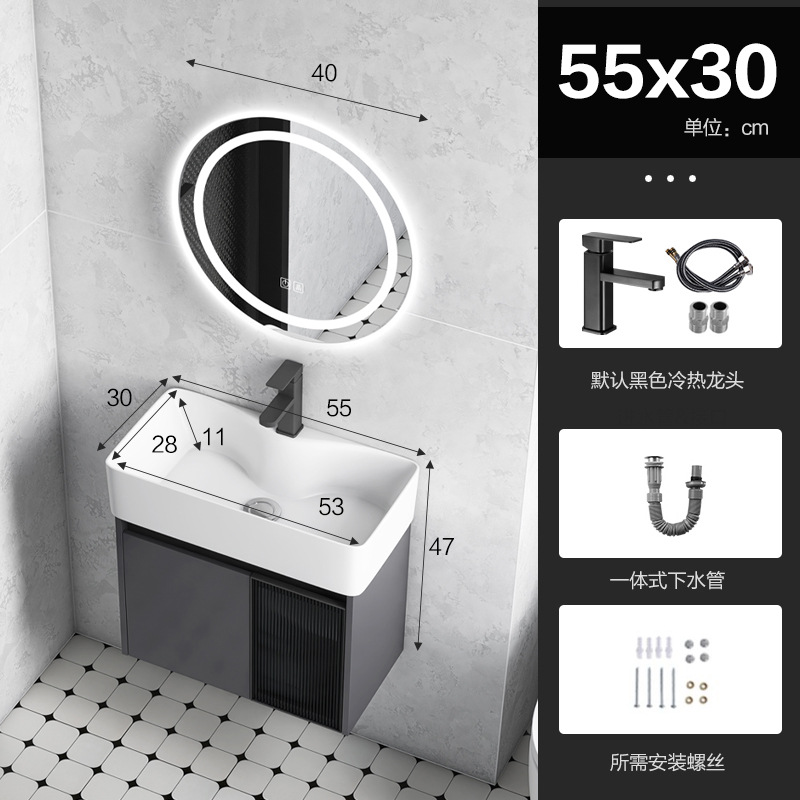 Baño de aluminio espacio puerta de vidrio gabinete de baño pequeño gabinete de lavabo doméstico combinación balcón lavabo piscina