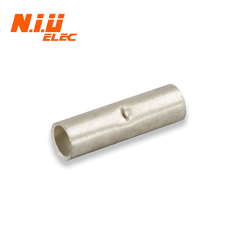 可定制GTY-1铜管铜鼻接线管子紫铜冷压端子管型中间裸端头线耳