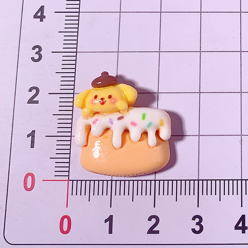Nuevos dibujos animados Sanrio pastel de helado DIY accesorios de resina accesorios para el cabello estuche de teléfono móvil parches hechos a mano pegatinas de botones de zapatos