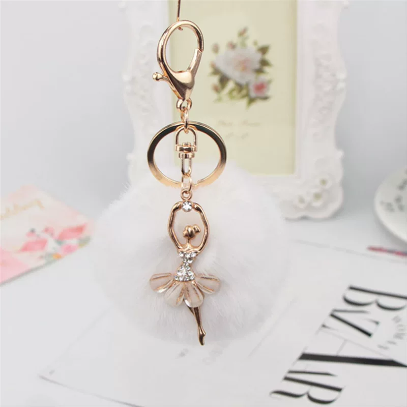 Cute puffer ball, keychain, plush pendant