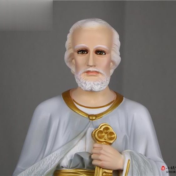 Estatuas transfronterizas de 50cm de San Pedro visualizan la estatua de la iglesia de la casa decora la sala de estar del personaje principal