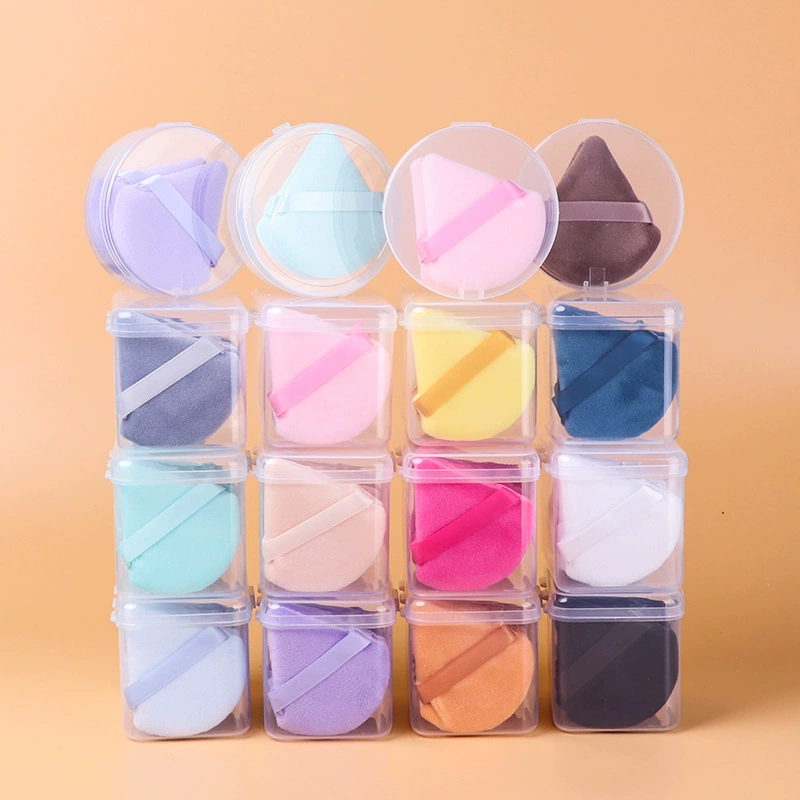 Triangular Makeup Sponge Puff, Soft Velvet Powder Puff, Mini 1–10 pcs, Assorted Colors