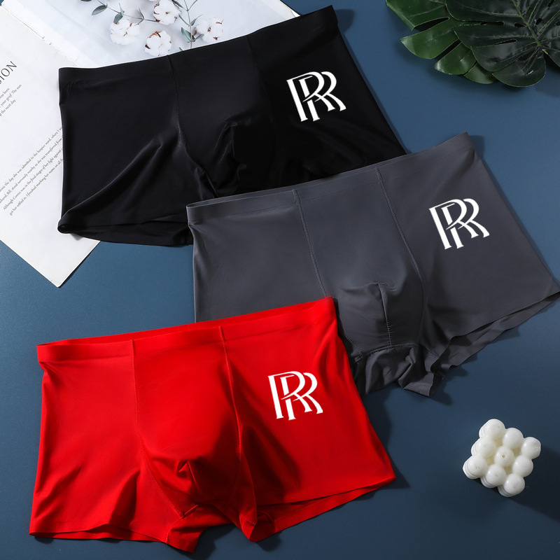 Comfortable underwear sharing underwear Men's Ice Silk Four Corners seamless boys summer thin antibacterial men's boxer shorts head Comfortable underwear sharing underwear Men's Ice Silk Four Corners seamless boys summer thin antibacterial men's boxer shorts head