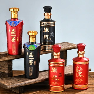 定制玻璃白酒瓶一斤装世纪礼盒套装婚礼喜宴喜酒瓶密封分装白酒瓶