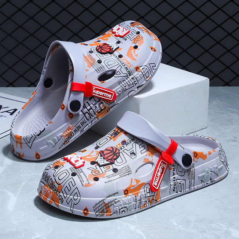 Coconut Camouflage Hole Shoes 2025 New Sandals Men's Beach Shoes Travel Shoes Casual Baotou Sandals for Men