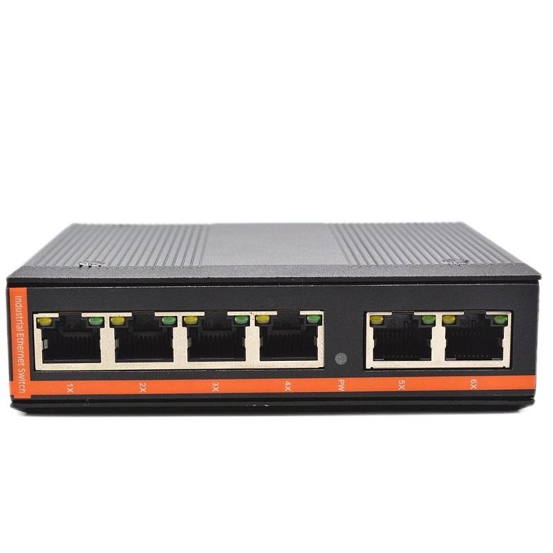 HoYE工业级百兆5口工业交换机工业以太网交换机宽温导轨